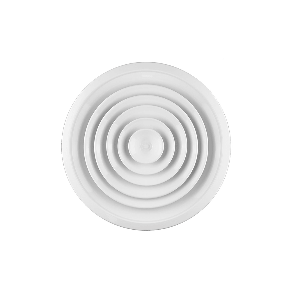 Anemostat circular 250 mm din aluminiu vopsit alb