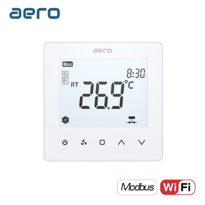 Termostat AERO Seria TP518 pentru Ventiloconvector 2/4 tevi - WiFi, Modbus, Alb