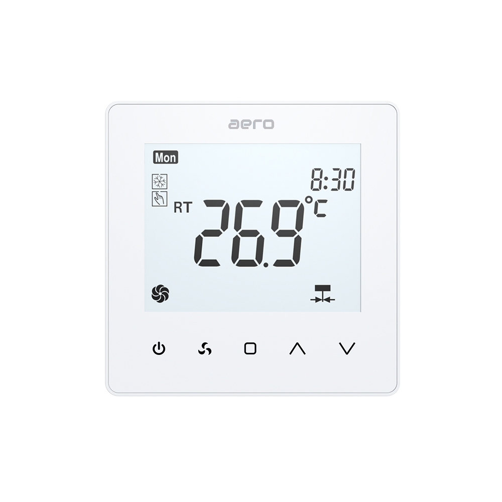 Termostat AERO Seria TP518 pentru Ventiloconvector 2/4 tevi - WiFi, Alb