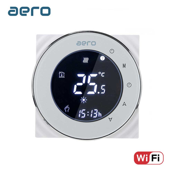 Termostat AERO Seria THP6000 pentru Ventiloconvector 2 tevi - WiFi, Alb