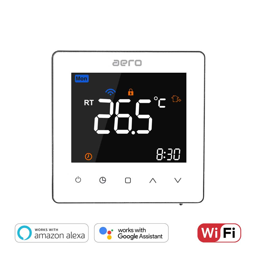 Termostat AERO Seria TP538 pentru Incalzire in Pardoseala cu Agent Termic - WiFi, Alb