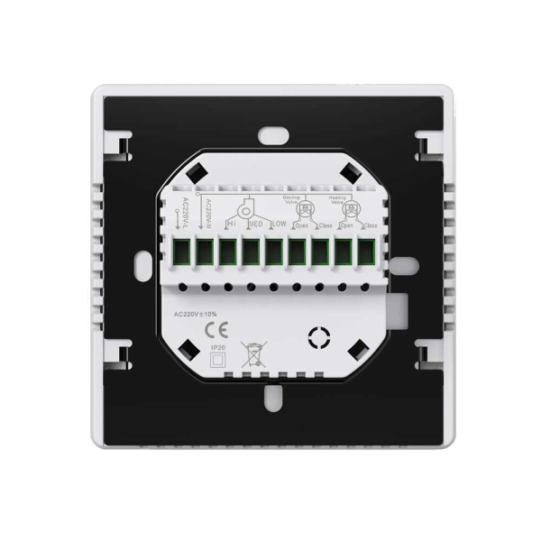 Termostat AERO Seria TP518 pentru Ventiloconvector 2/4 tevi - Alb