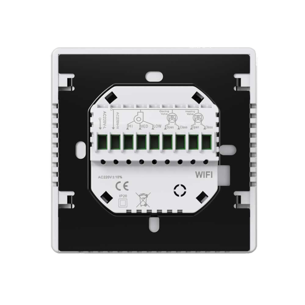 Termostat AERO Seria TP518 pentru Ventiloconvector 2/4 tevi - WiFi, Alb
