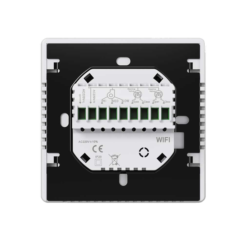 Termostat AERO Seria TP518 pentru Ventiloconvector 2/4 tevi - WiFi, Negru