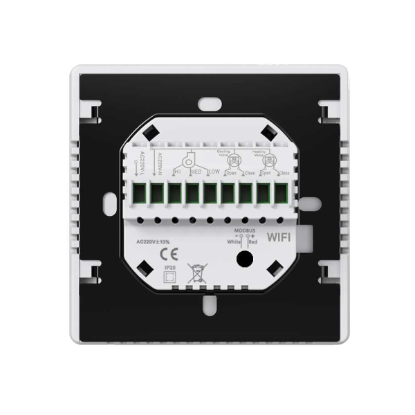 Termostat AERO Seria TP518 pentru Ventiloconvector 2/4 tevi - WiFi, Modbus, Alb