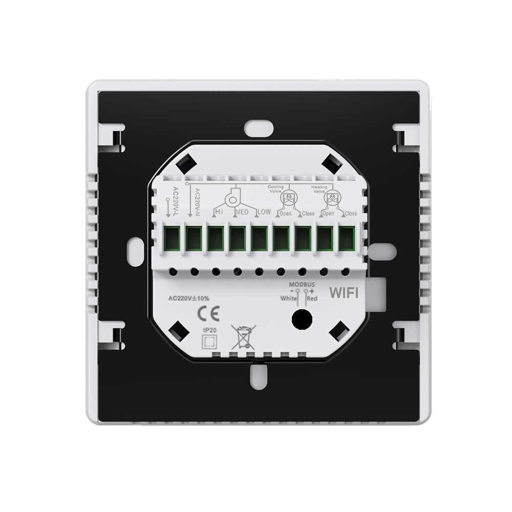 Termostat AERO Seria TP518 pentru Ventiloconvector 2/4 tevi - WiFi, Modbus, Negru