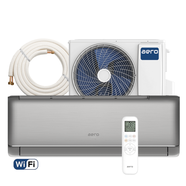 Aer conditionat Aero Elite 12000 BTU - WiFi, Kit inclus, Grey Shadow