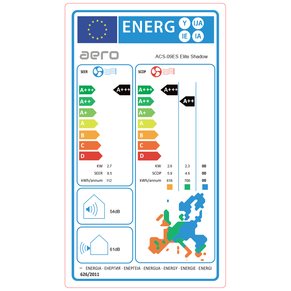 Aer conditionat Aero Elite 9000 BTU - WiFi, Kit inclus, Grey Shadow