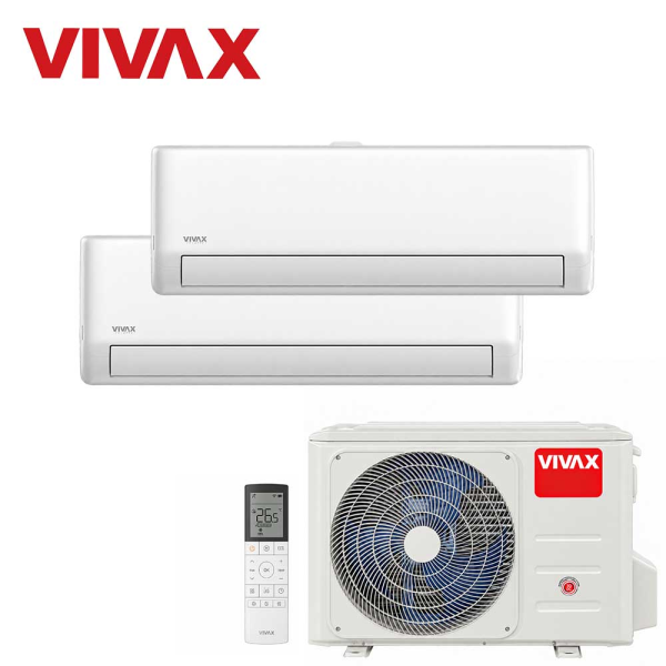 Aer conditionat multisplit Vivax 14000 BTU, 2 unitati R-design PRO, 9+12 BTU