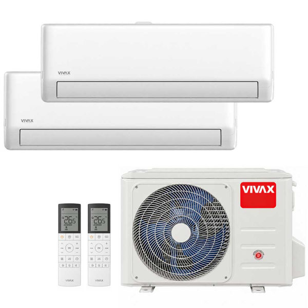Aer conditionat multisplit Vivax 14000 BTU, 2 unitati R-design PRO, 9+12 BTU