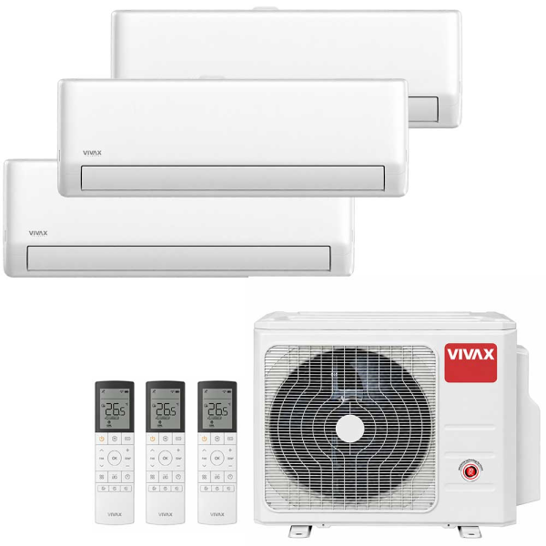 Aer conditionat multisplit Vivax 27000 BTU, 3 unitati R-design PRO, 9+9+12 BTU
