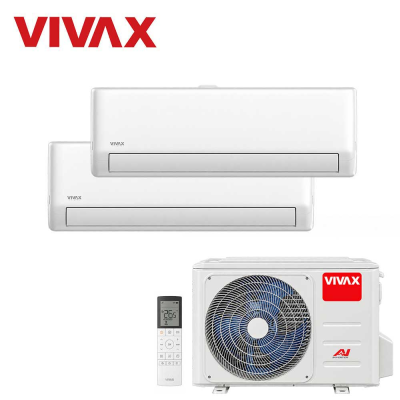 Aer conditionat multisplit Vivax 18000 BTU, 2 unitati R-design PRO, 12+12 BTU