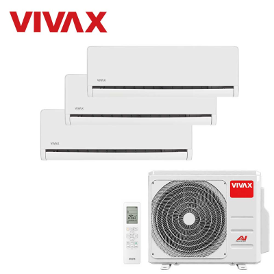 Aer conditionat multisplit Vivax 27000 BTU, 3 unitati H-design, 12+12+12 BTU