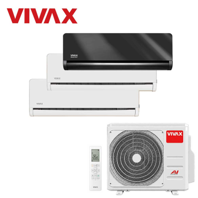 Aer conditionat multisplit Vivax 27000 BTU, 3 unitati H-design, 9+9+12 BTU, White/Gray Mirror
