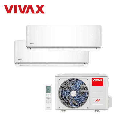 Aer conditionat multisplit Vivax 14000 BTU, 2 unitati R-design, 9+9 BTU
