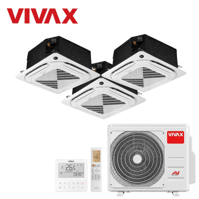 Aer conditionat multisplit Vivax 21000 BTU - 3 unitati Caseta de tavan, 12+12+12 BTU