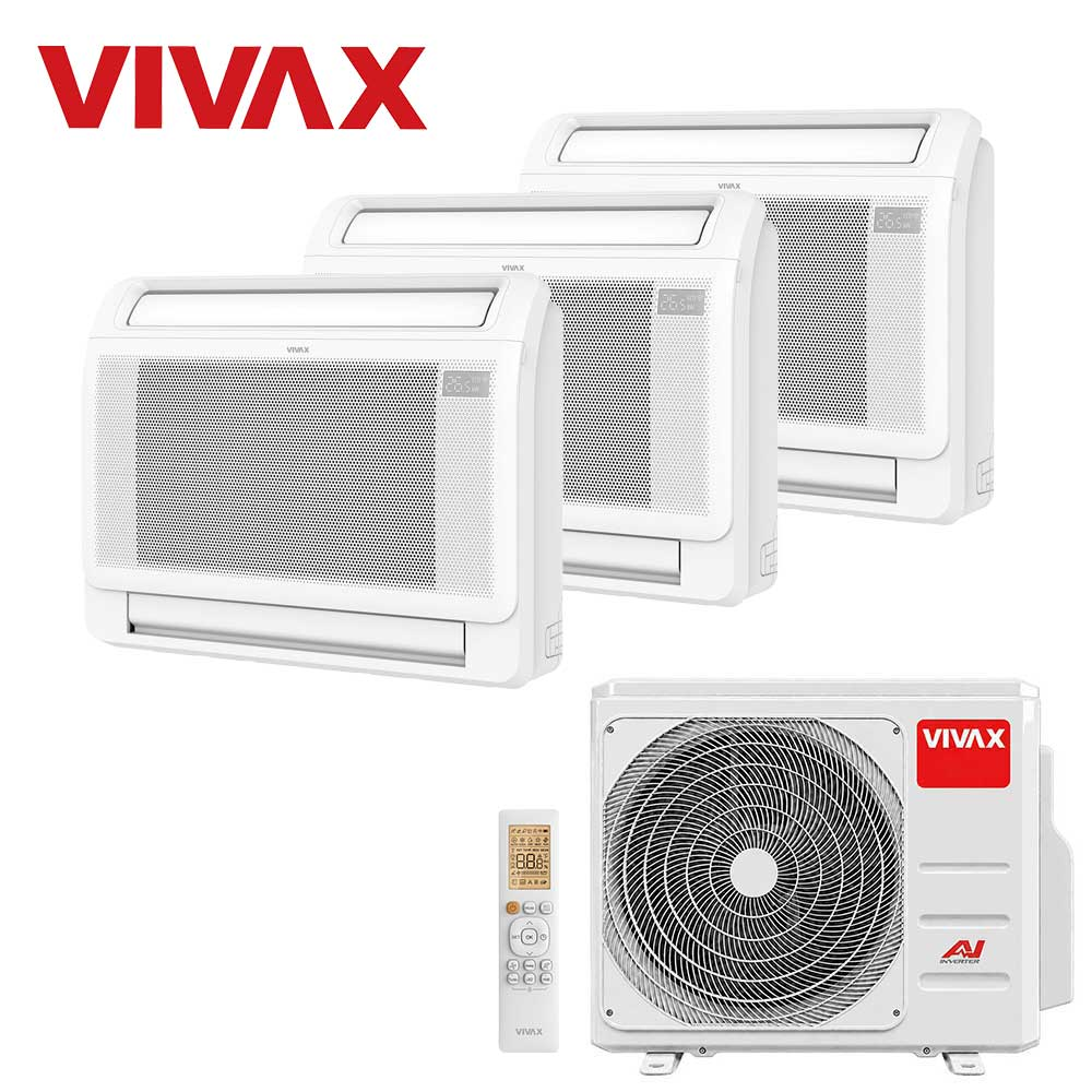 Aer conditionat multisplit Vivax 21000 BTU - 3 unitati de Pardoseala, 12+12+12 BTU
