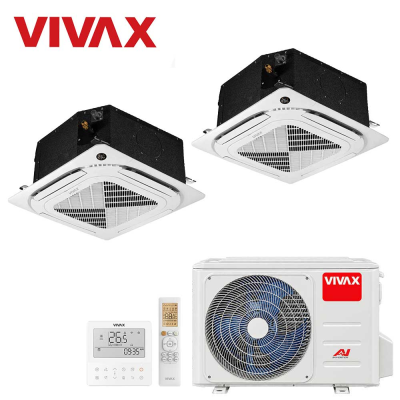Aer conditionat multisplit Vivax 18000 BTU - 2 unitati Caseta 4 directii, 9+9 BTU