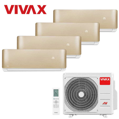 Aer conditionat multisplit Vivax 36000 BTU, 4 unitati R-design, 9+9+9+9 BTU, Gold
