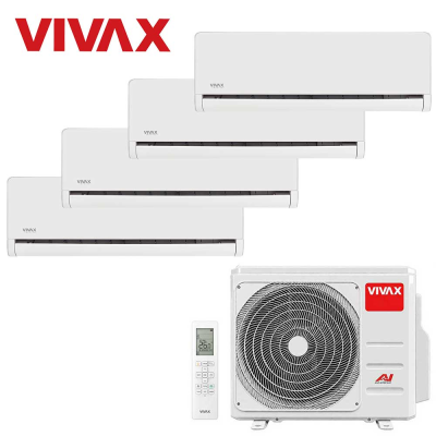 Aer conditionat multisplit Vivax 28000 BTU, 4 unitati H-design, 9+9+9+9 BTU