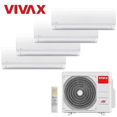 Aer conditionat multisplit Vivax 36000 BTU, 4 unitati N-design, 9+9+9+9 BTU