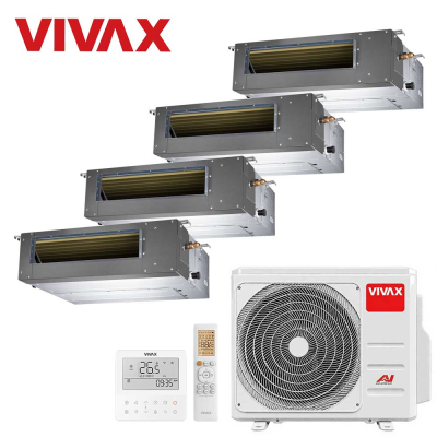 Aer conditionat multisplit Vivax 36000 BTU - 4 unitati Duct de tavan, 12+12+12+12 BTU