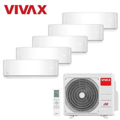 Aer conditionat multisplit Vivax 42000 BTU, 5 unitati R-design, 9+9+9+9+9 BTU