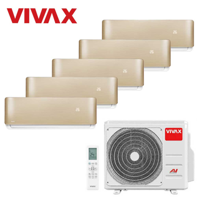 Aer conditionat multisplit Vivax 42000 BTU, 5 unitati R-design, 9+9+9+12+12 BTU, Gold