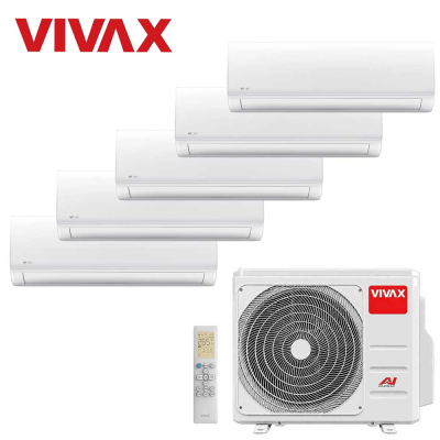 Aer conditionat multisplit Vivax 42000 BTU, 5 unitati N-design, 12+12+12+12+12 BTU