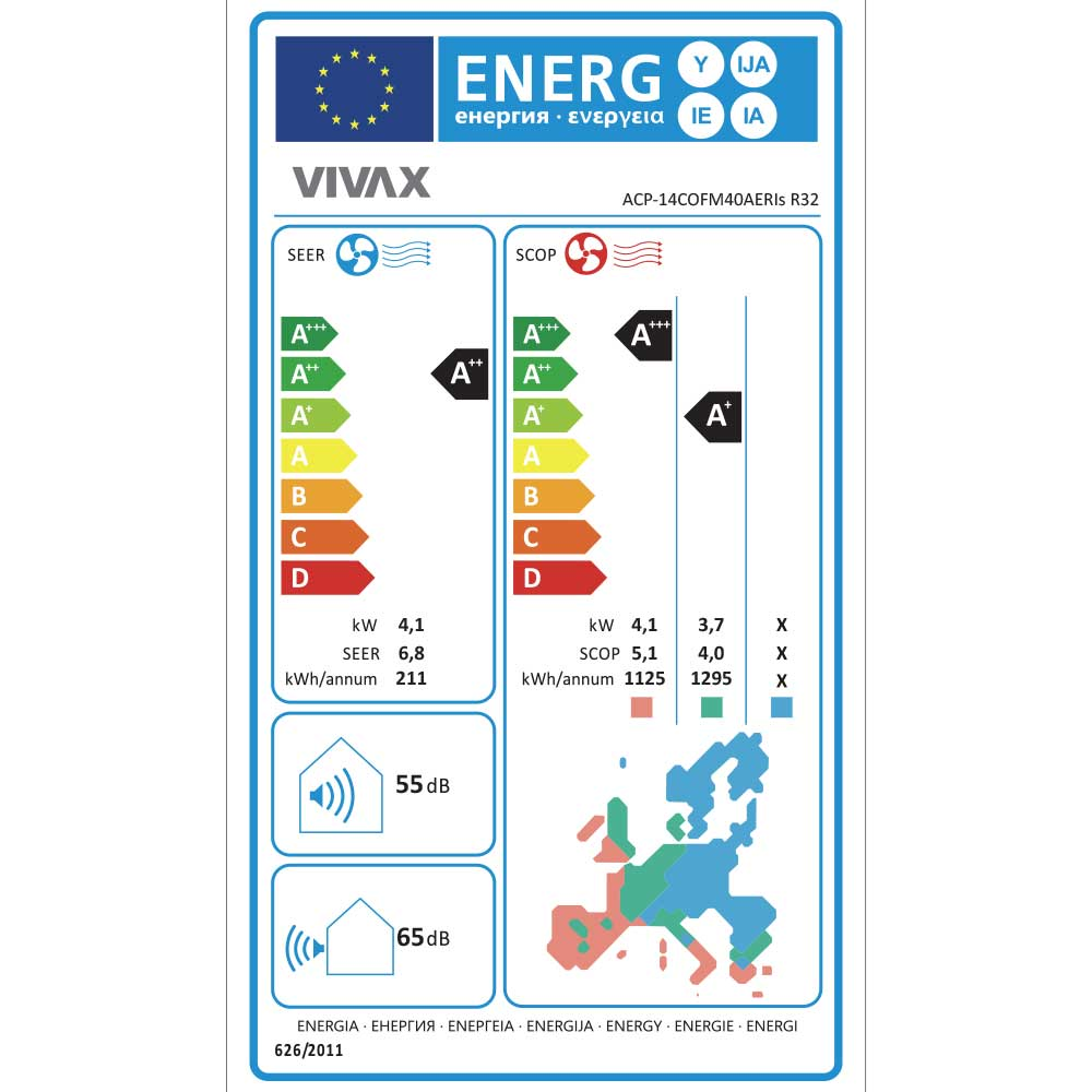 Aer conditionat multisplit Vivax 14000 BTU, 2 unitati R-design PRO, 9+12 BTU