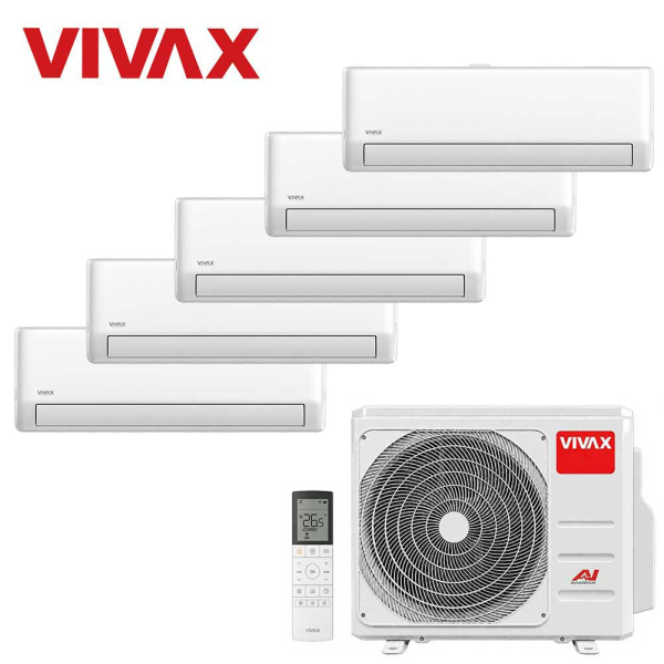 Aer conditionat multisplit Vivax 42000 BTU, 5 unitati R-design PRO, 9+9+9+9+12 BTU