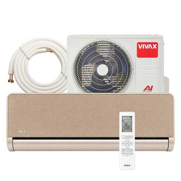 Aer conditionat Vivax H+Design 9000 BTU - Kit inclus, Gold