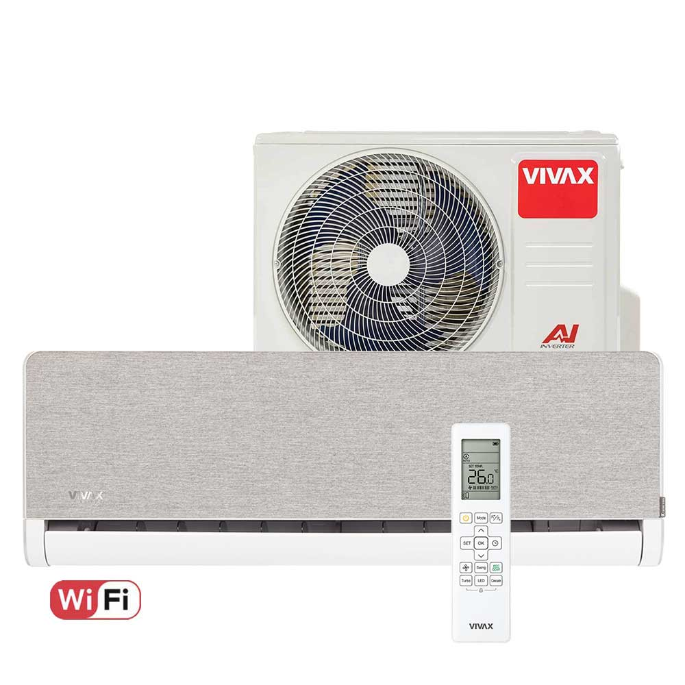 Aer conditionat Vivax H+Design 9000 BTU - WiFi, Silver