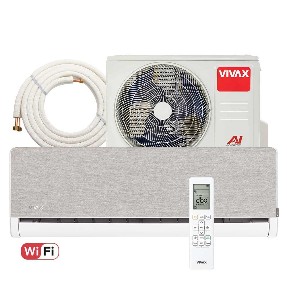 Aer conditionat Vivax H+Design 18000 BTU - WiFi, Kit inclus, Silver