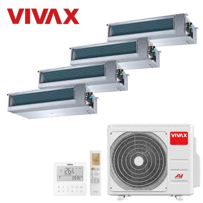 Aer conditionat multisplit Vivax 28000 BTU - 4 unitati Duct de tavan, 12+12+12+12 BTU