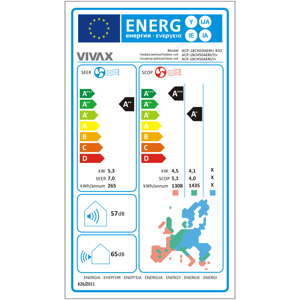 Aer conditionat Vivax R-Design 18000 BTU - WiFi, Silver Mirror