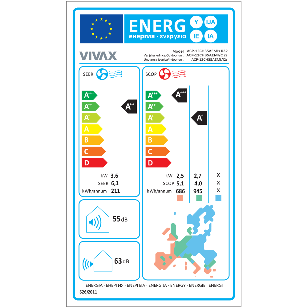 Aer conditionat Vivax M-Design 12000 BTU - Kit inclus