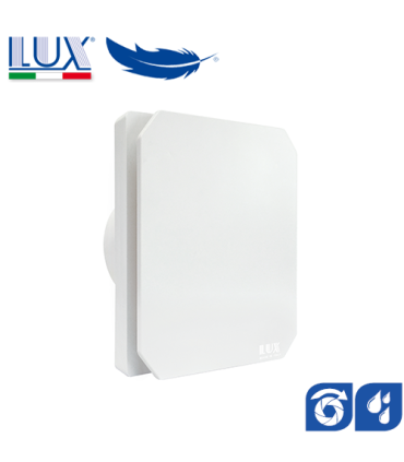 Ventilator axial de fereastra / perete / tavan LUX Levante 100, fabricat in Italia, clapet anti-retur, senzor umiditate, 100 mch