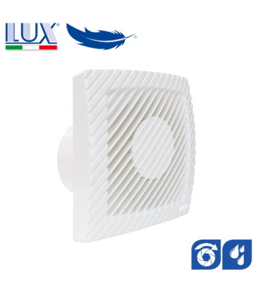 Ventilator axial LUX Serie L100, fabricat in Italia, clapet anti-retur, senzor umiditate, debit 110 mc/h