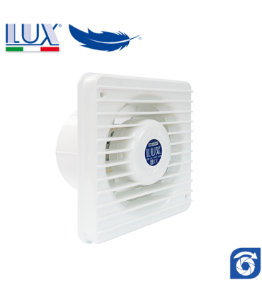 Ventilator axial LUX Serie T100, fabricat in Italia, clapet anti-retur, debit 85 mc/h