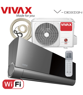 Aer Conditionat VIVAX V-Design ACP-18CH50AEVI GREY MIRROR Wi-Fi Kit de instalare inclus Inverter 18000 BTU/h