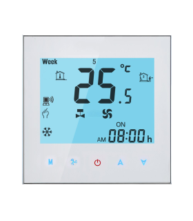 Termostat cu Wi-Fi T-SHOV TF-703/W pentru Ventiloconvector 2 tevi