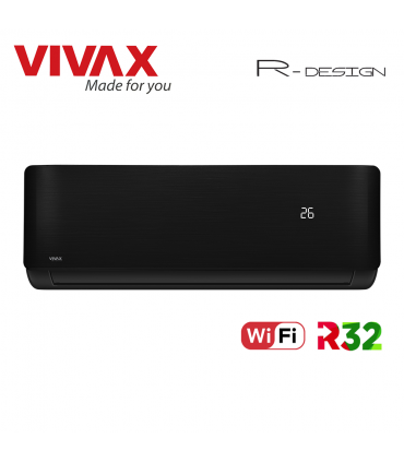 Aer Conditionat VIVAX R-Design ACP-12CH35AERI BLACK Wi-Fi R32 Inverter 12000 BTU/h