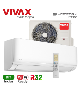 Aer Conditionat VIVAX S-Design PRO ACP-12CH35AESI PRO Wi-Fi Ready Kit de instalare inclus R32 Inverter 12000 BTU/h