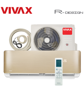 Aer Conditionat VIVAX R-Design ACP-12CH35AERI GOLD Wi-Fi Ready Kit de instalare inclus R32 Inverter 12000 BTU/h