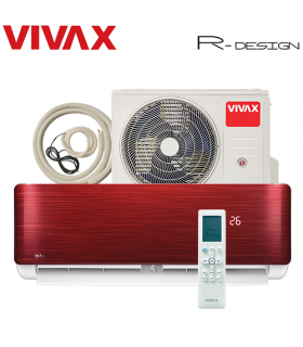Aer Conditionat VIVAX R-Design ACP-12CH35AERI RED Wi-Fi Ready Kit de instalare inclus R32 Inverter 12000 BTU/h