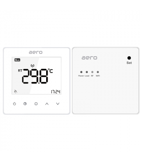 Termostat AERO TP608RF, Wireless, pentru Centrala Termica, Smart, Programabil, Alb