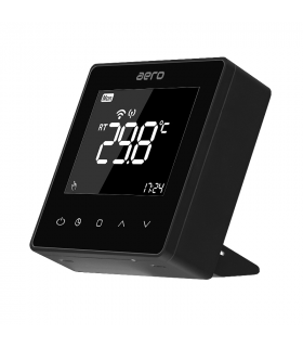 Termostat AERO TP618RFW Black Wi-Fi, Wireless, pentru Centrala Termica, Smart, Programabil, Alexa, Google
