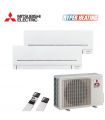 Aer Conditionat MULTISPLIT MITSUBISHI ELECTRIC HYPER HEATING MXZ-2F53VFHZ / MSZ-AP25VGK + MSZ-AP35VGK Dublu Split Inverter