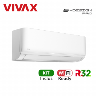Aer Conditionat VIVAX S-Design PRO ACP-09CH25AESI PRO Wi-Fi Ready Kit de instalare inclus R32 Inverter 9000 BTU/h
